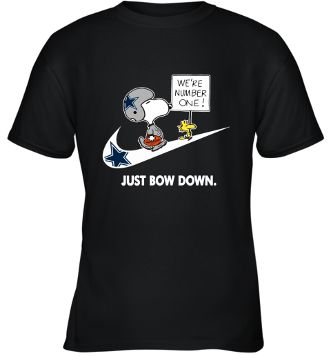 Dallas Cowboys Are Number One – Just Bow Down Snoopy Youth T-Shirt