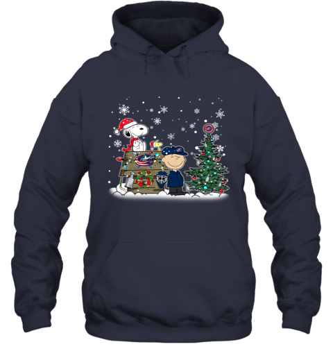 NHL Columbus Blue Jackets Snoopy Charlie Brown Woodstock Christmas Stanley Cup Hockey T Shirt 77sPsWPjUTP hoodie 23 95 151514 front navy