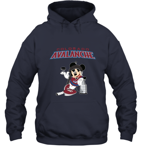 Mickey Colorado Avalanche With The Stanley Cup Hockey NHL Hoodie