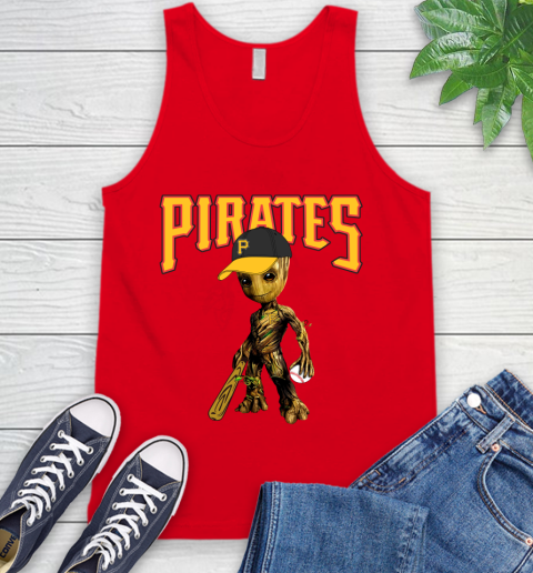 MLB Pittsburgh Pirates Groot Guardians Of The Galaxy Baseball Tank Top 6