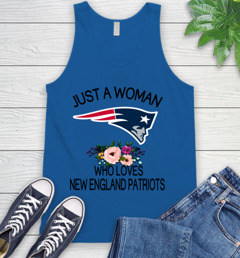 NFL Just A Woman Who Loves New England Patriots Football Sports Tank Top 3