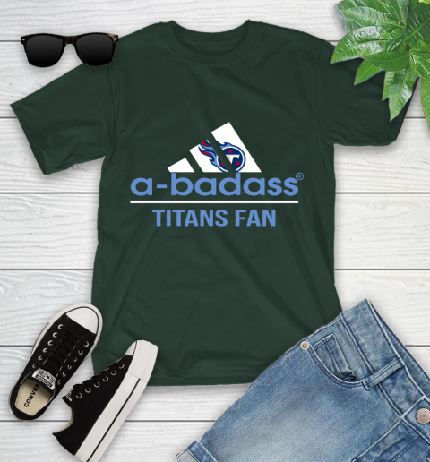 NFL A Badass Tennessee Titans Fan Adidas Football Sports Youth T-Shirt 5
