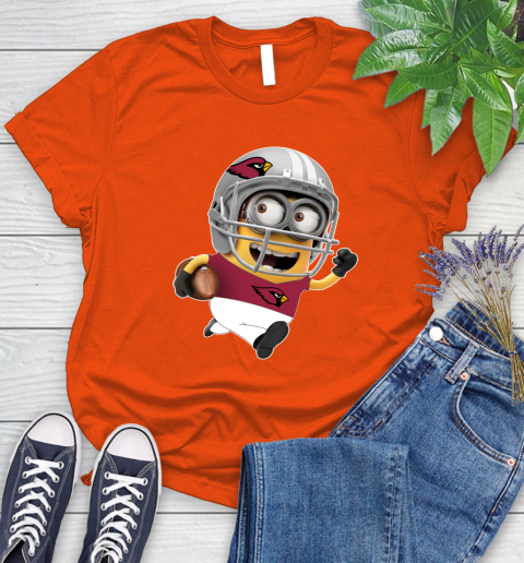 NFL Arizona Cardinals Minions Disney Football Sports Women's T-Shirt 4