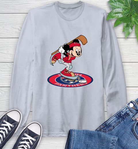 NHL Hockey Florida Panthers Cheerful Mickey Disney Shirt Long Sleeve T-Shirt 6