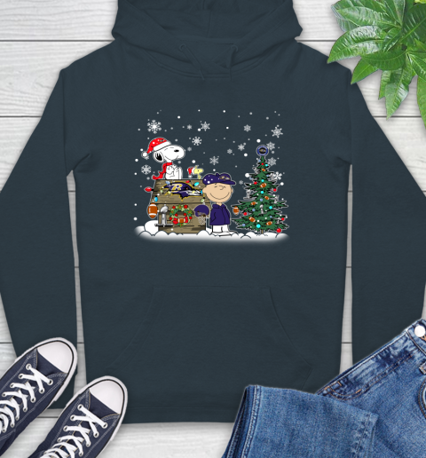 NFL Baltimore Ravens Snoopy Charlie Brown Christmas Football Super Bowl Sports Hoodie 7