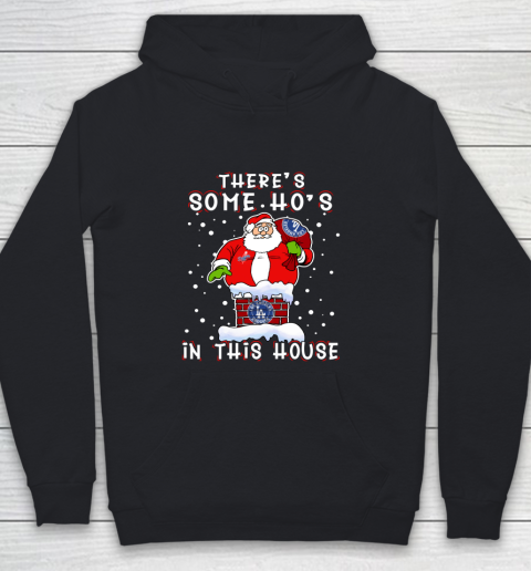 Los Angeles Dodgers Christmas There Is Some Hos In This House Santa Stuck In The Chimney MLB Youth Hoodie