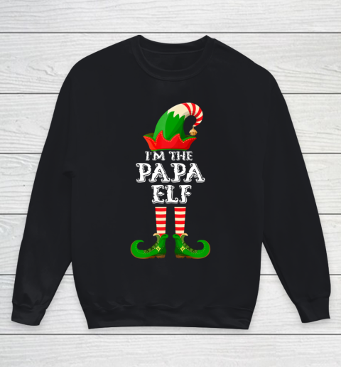 Papa Elf Funny Matching Family Group Christmas Gifts Youth Sweatshirt