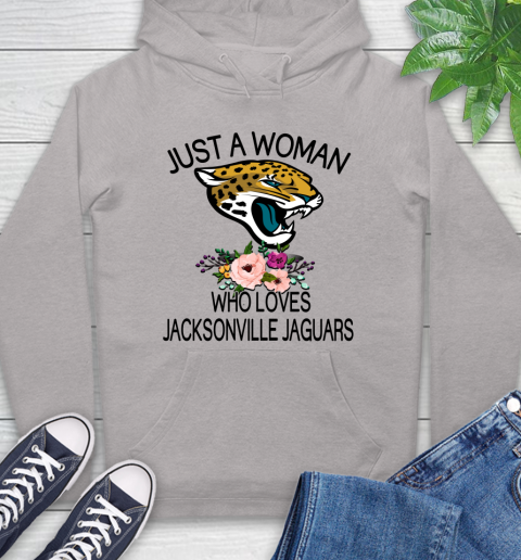 NFL Just A Woman Who Loves Jacksonville Jaguars Football Sports Hoodie 10