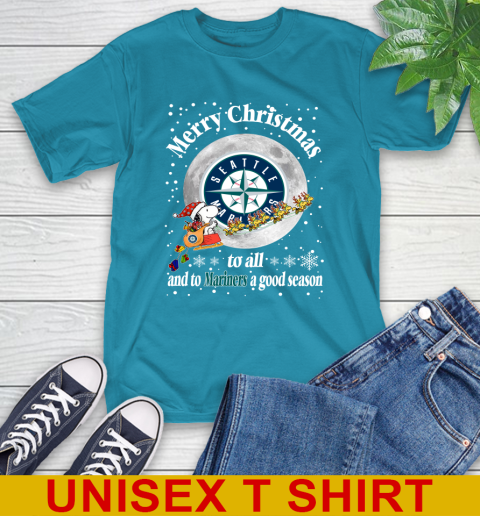 Seattle Mariners Merry Christmas To All And To Mariners A Good Season MLB Baseball Sports T-Shirt 9