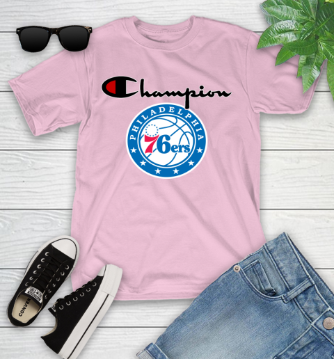 NBA Basketball Philadelphia 76ers Champion Shirt Youth T-Shirt 7