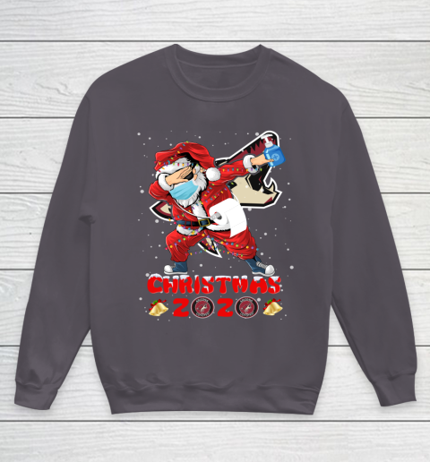 Arizona Coyotes Funny Santa Claus Dabbing Christmas 2020 NHL Youth Sweatshirt 5