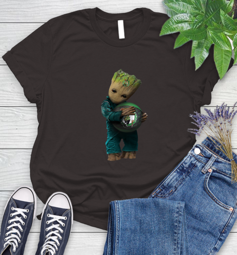 NBA Groot Guardians Of The Galaxy Basketball Sports Boston Celtics Women's T-Shirt 8