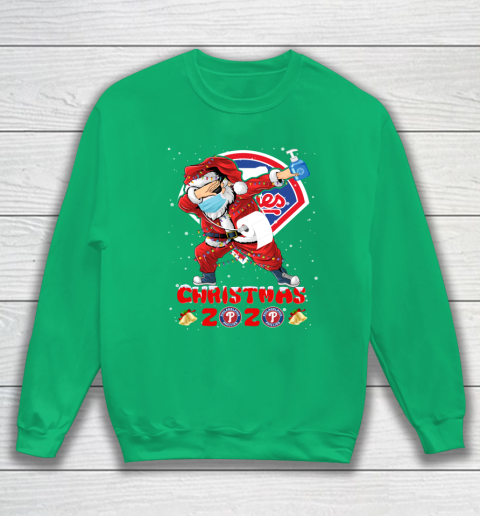 Philadelphia Phillies Funny Santa Claus Dabbing Christmas 2020 MLB Sweatshirt 5