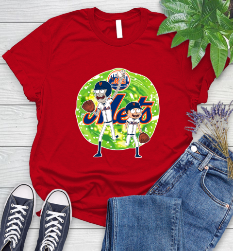 MLB New York Mets Rick And Morty Baseball Sports Women's T-Shirt 9