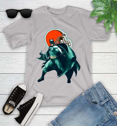 NFL Batman Football Sports Cleveland Browns Youth T-Shirt 12
