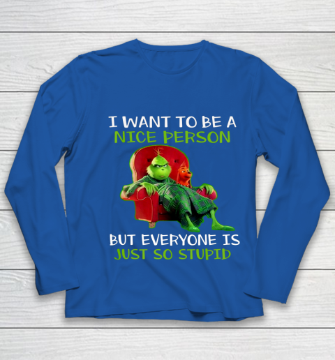 Tee Christmas Grinch Xmas funny quotes Youth Long Sleeve 7