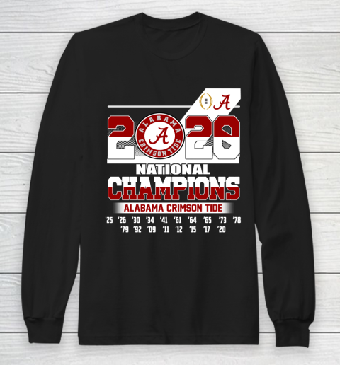 Alabama Crimson Tide National Championship 18 Times 2020 Long Sleeve T-Shirt
