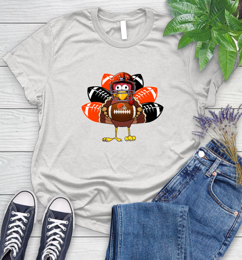 Cleveland Browns Turkey Thanksgiving Day Women's T-Shirt