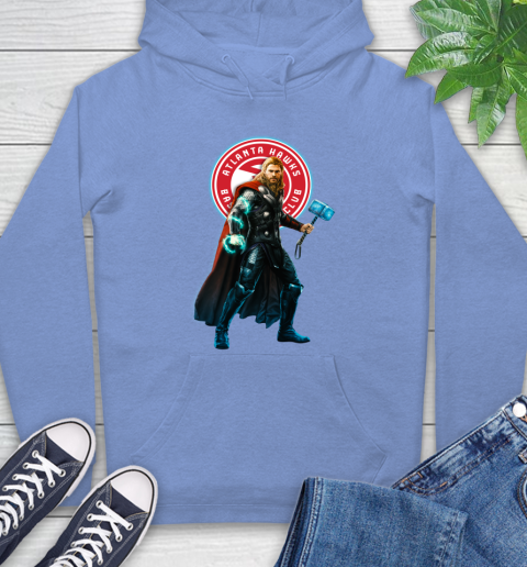 NBA Thor Avengers Endgame Basketball Atlanta Hawks Hoodie 11