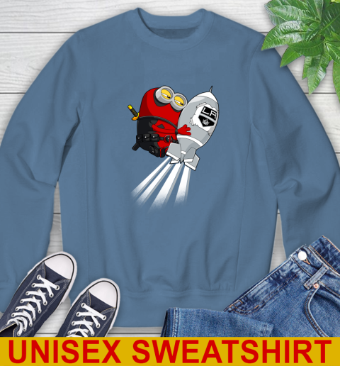 NHL Hockey Los Angeles Kings Deadpool Minion Marvel Shirt Sweatshirt 10
