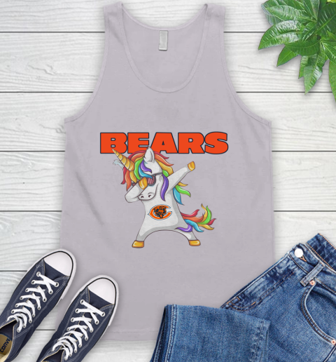Chicago Bears NFL Football Funny Unicorn Dabbing Sports Tank Top 4