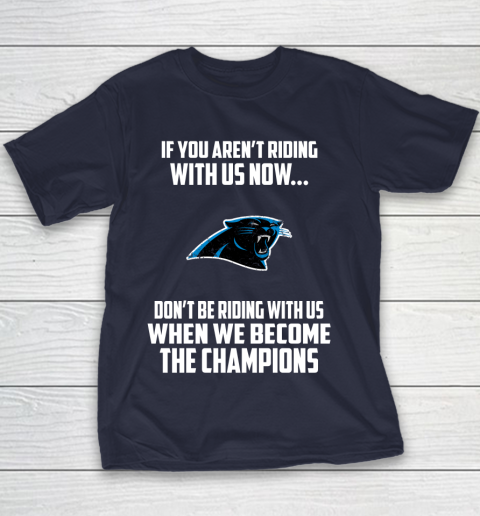 NFL Carolina Panthers Football We Become The Champions Youth T-Shirt 2