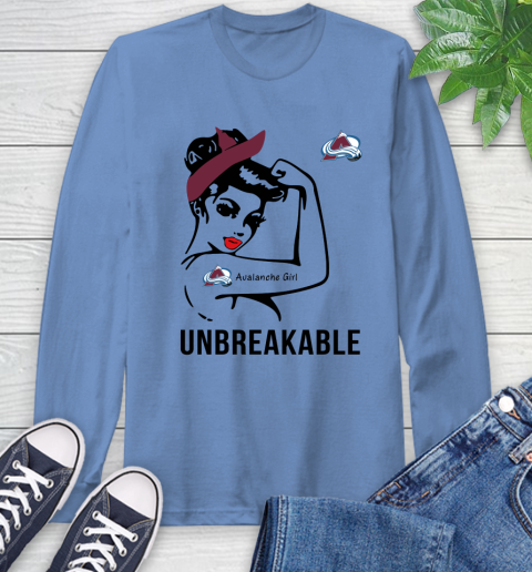NHL Colorado Avalanche Girl Unbreakable Hockey Sports Long Sleeve T-Shirt 10
