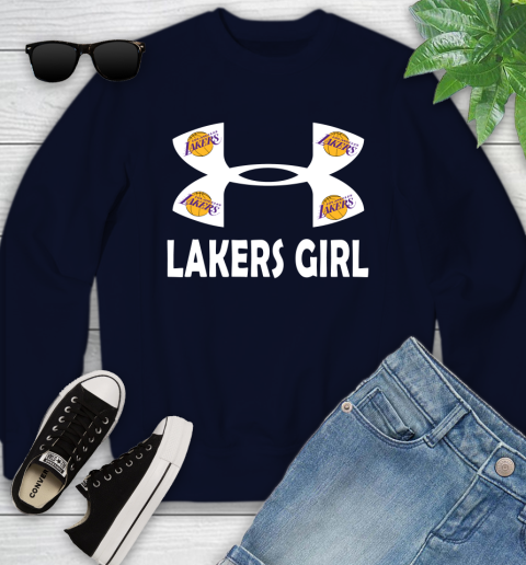 NBA Los Angeles Lakers Girl Under Armour Basketball Sports Youth Sweatshirt 2
