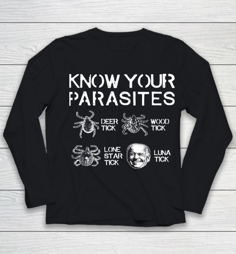 Know Your Parasites Funny Joe Biden Luna Tick Youth Long Sleeve