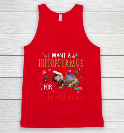 I Want A Hippopotamus For Christmas Hippo Fiona Tank Top 5