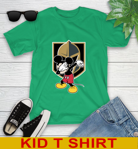 Vegas Golden Knights NHL Hockey Dabbing Mickey Disney Sports Youth T-Shirt 6