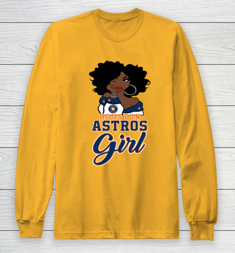 Houston Astross Girl MLB Long Sleeve T-Shirt 3