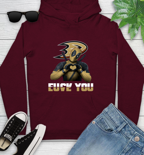NHL Deadpool Love You Fuck You Hockey Sports Youth Hoodie 7