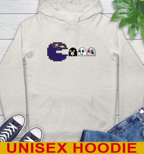 Baltimore Ravens NFL Football Pac Man Champion Hoodie 12