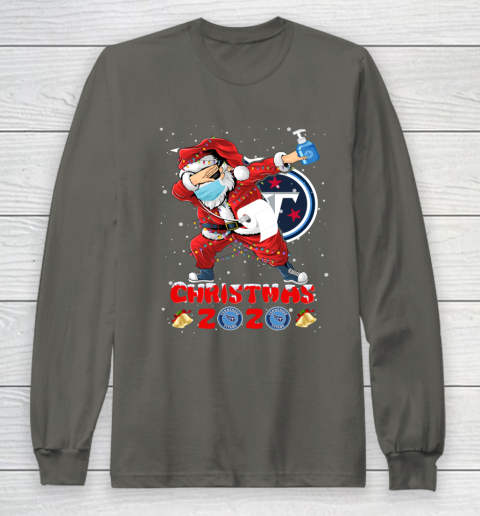 Tennessee Titans Funny Santa Claus Dabbing Christmas 2020 NFL Long Sleeve T-Shirt 5