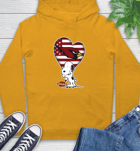 Arizona Cardinals NFL Football The Peanuts Movie Adorable Snoopy Hoodie 3