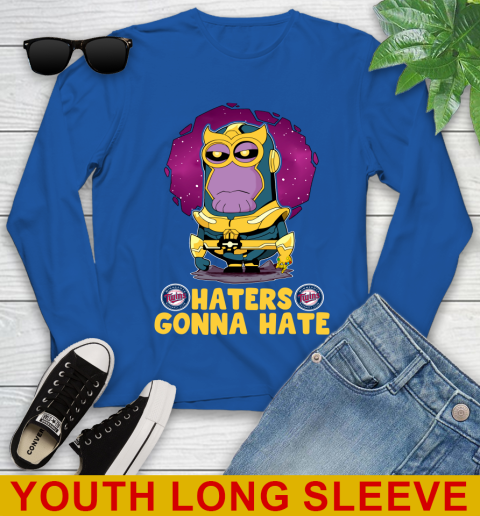 MLB Baseball Minnesota Twins Haters Gonna Hate Thanos Minion Marvel Shirt Youth Long Sleeve 11 MLB Baseball Minnesota Twins Haters Gonna Hate Thanos Minion Marvel Shirt Youth Long Sleeve - Image 11
