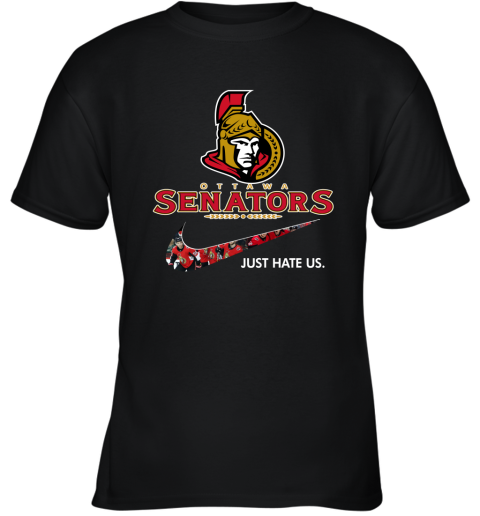 NHL Team Ottawa Senators x Nike Just Hate Us Hockey Youth T-Shirt