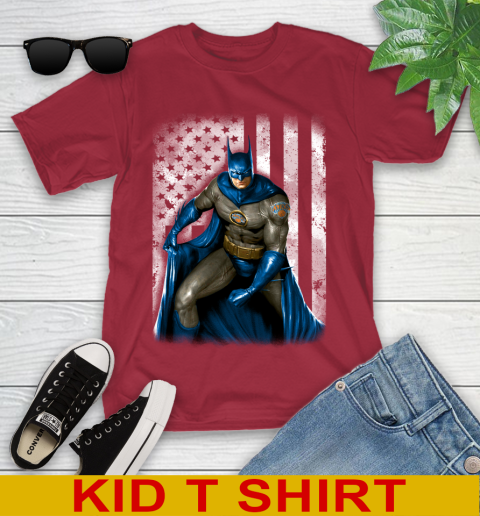 New York Knicks NBA Basketball Batman DC American Flag Shirt Youth T-Shirt 12