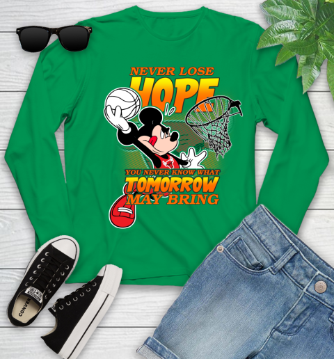 Chicago Bulls NBA Basketball Mickey Disney Never Lose Hope Youth Long Sleeve 7