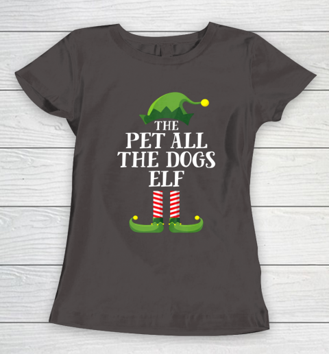 Pet All The Dogs Elf Matching Family Group Christmas Pajama Women's T-Shirt 7