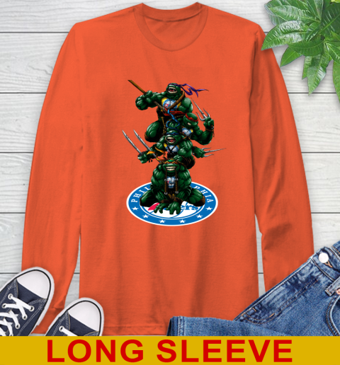 NBA Basketball Philadelphia 76ers Teenage Mutant Ninja Turtles Shirt Long Sleeve T-Shirt 5
