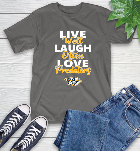 NHL Hockey Nashville Predators Live Well Laugh Often Love Shirt T-Shirt 11