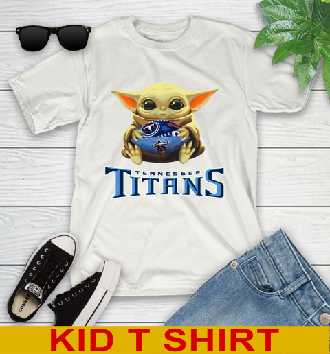 NFL Football Tennessee Titans Baby Yoda Star Wars Shirt Youth T-Shirt