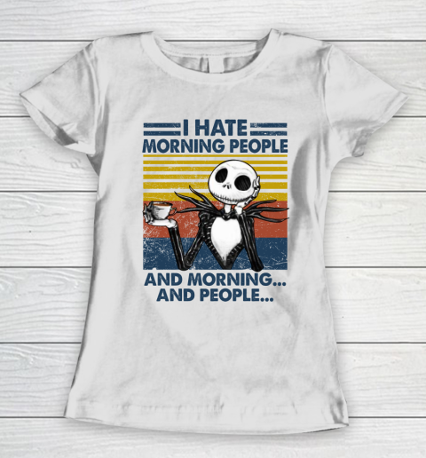 Jack Skellington Halloween that's what i do i drink coffee i hate people and i know things vintage retro Women's T-Shirt