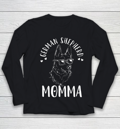 Dog Mom Shirt German Shepherd Momma Dog Mom Mama Gift Youth Long Sleeve