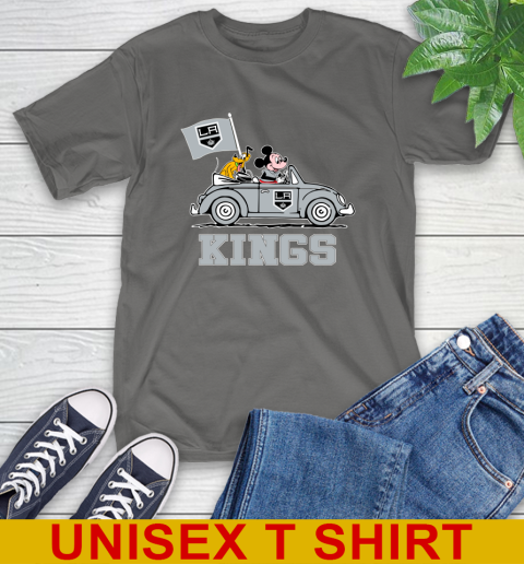 NHL Hockey Los Angeles Kings Pluto Mickey Driving Disney Shirt T-Shirt - Image 9