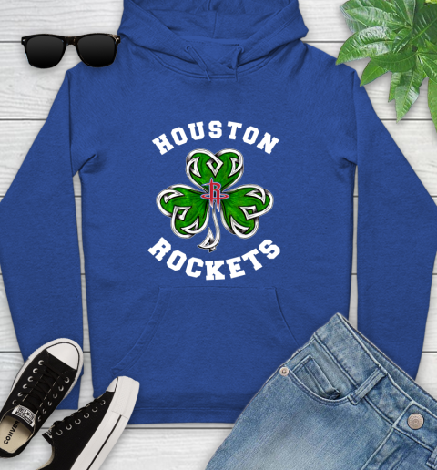NBA Houston Rockets Three Leaf Clover St Patrick's Day Basketball Sports Youth Hoodie 11