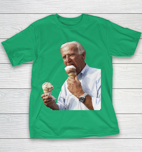 Joe Biden Eating Ice Cream Youth T-Shirt 3