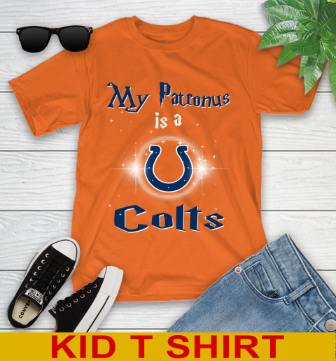 NFL Football Harry Potter My Patronus Is A Indianapolis Colts Youth T-Shirt - Image 9